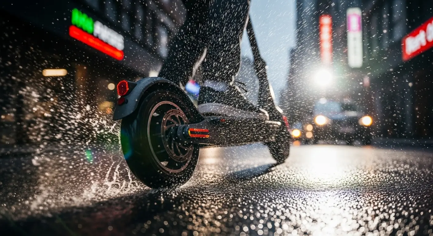 Electric scooter wheel slippage